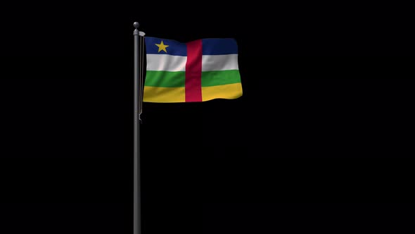 Central African Republic Flag With Alpha 4K