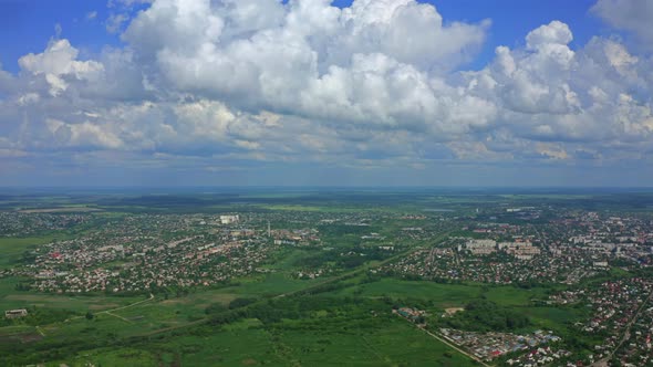 Aerial View City Berdichev Ukraine