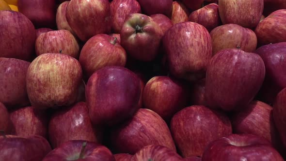 Pile Of Organic Fresh Ripe Red Apple