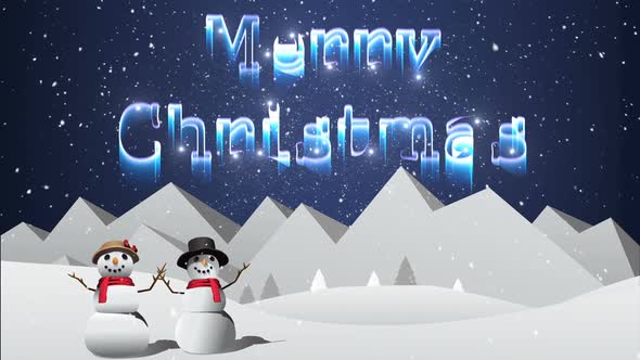 Illustration of christmas greeting with merry christmas message