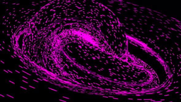 Glowing particles move in swirling whirlpool