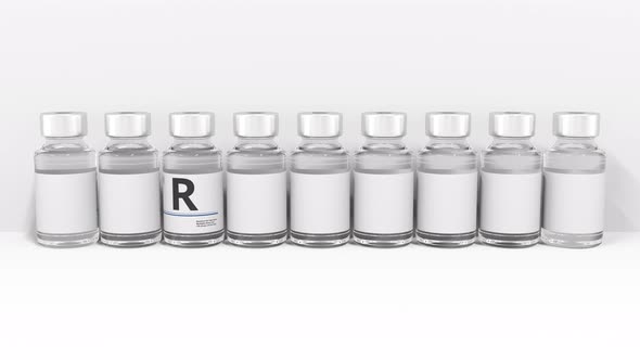 Medical Glass Bottles Compose PERTUSSIS Text alt