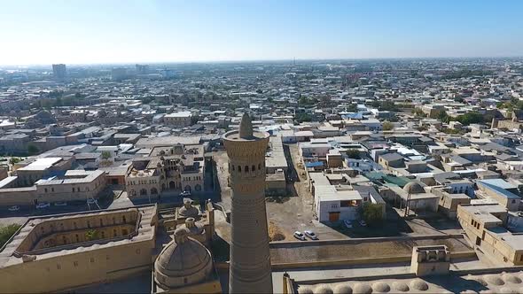 panorama of the ancient Bukhara city. uzbekistan.