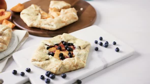 Variety of peach galletes made with fresh local peaches.