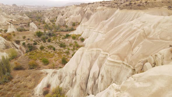 Cappadocia Landscape Aerial View. Turkey. Goreme National Park