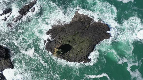 The Giants Causeway lies at the foot of the basalt cliffs along the sea coast on the north shores of