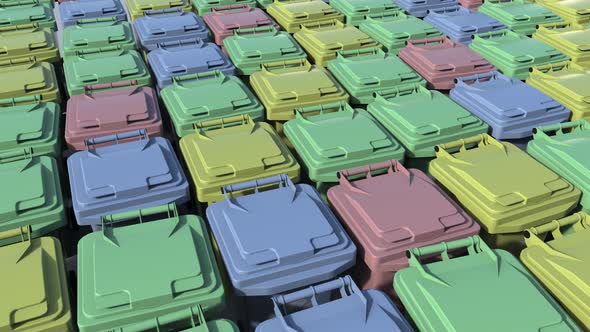 Multicolor Trash Containers