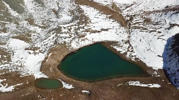 Snowcapped Mountains and a Lake