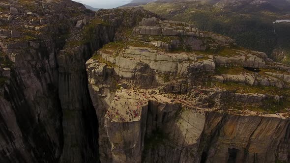 Aerial view of the Pulpit Rock, Norway