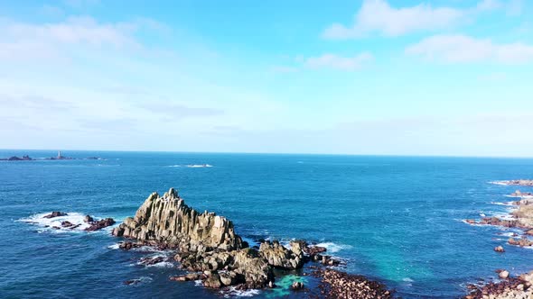 Lands End Cornwall England Aerial Drone Sc02