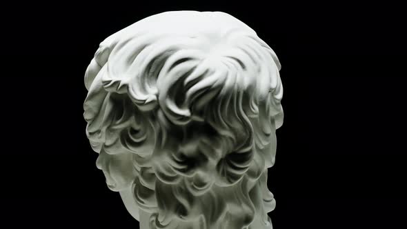 Plaster Head Sculpture Apollonian Closeup