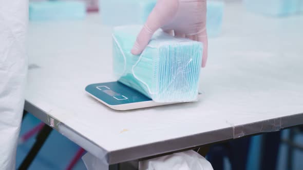 Face Mask Production Line in Modern Factory