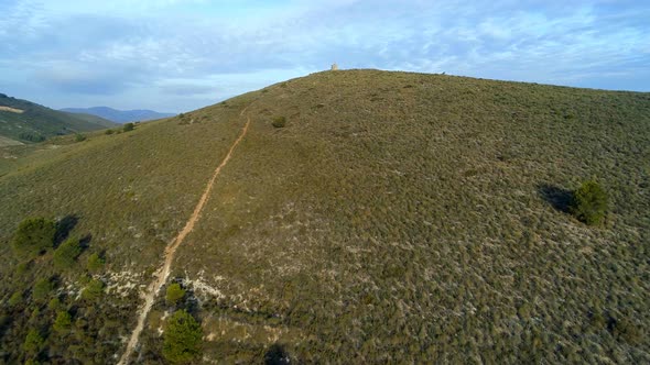 Old Abandoned Watchtower in Spain on top of a Mountain