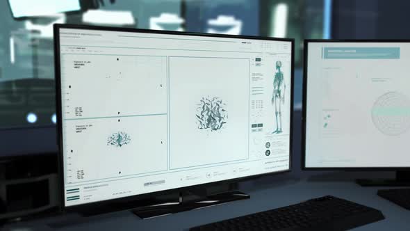 Diagnostic scanner has found cancerous growth in the brain of the ill person