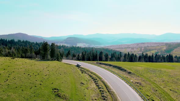 Travel By Car Out of Town to Nature