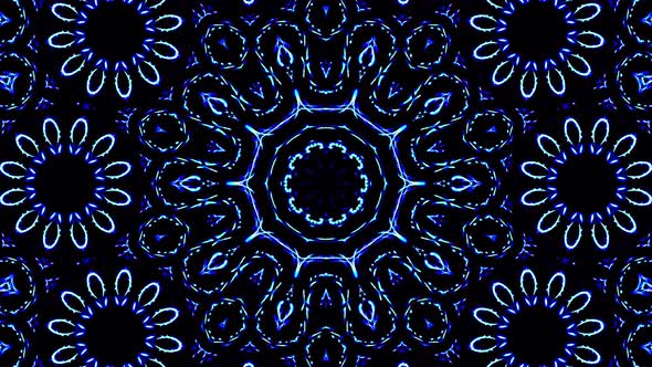 Bright abstract light governing blue color, kaleidoscope,full color  background