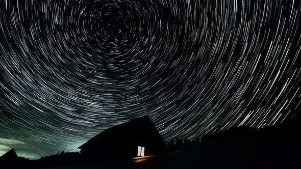 Star Trails in the Night Sky