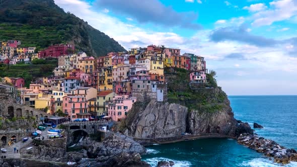 Manarola Village Timelapse, Cinque Terre, Liguria, Italy