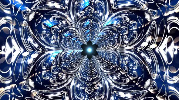 Silver Blue Kaleidoscope