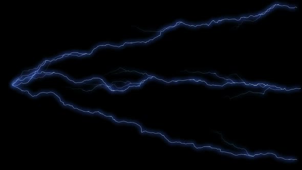 Animation Of The Lightning On A Black Background alt