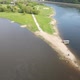 Aerial view on a confluence of two rivers - VideoHive Item for Sale