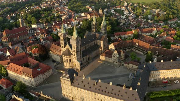 Bamberg Cathedral with new residence, Bamberg, Germany