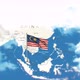 Malaysia Map And Flag With Clouds - VideoHive Item for Sale