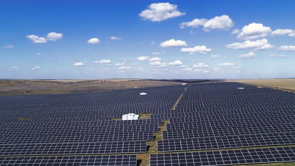 Solar Power Plant Aerial View