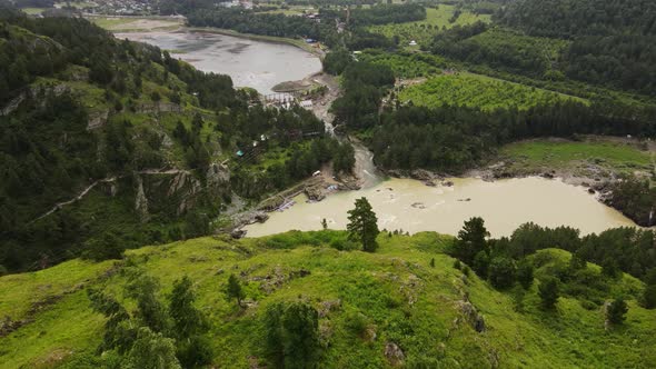 A Small Sandy Coast Near the River