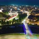 Night aerial shot of old town in vilnius lithuania - VideoHive Item for Sale