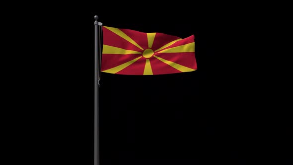Macedonia Flag With Alpha 2K