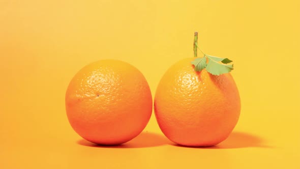 The Orange Fruit On Orange Background