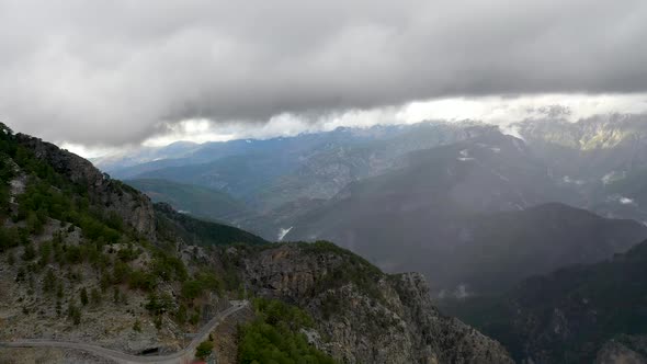 Rain in the Mountains Aerial View 4 K