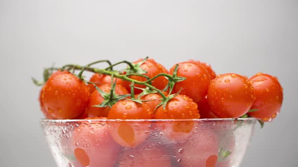 Tomatoes in a Glass Bowl