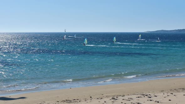 Windsurf Bay On A Sunny Day