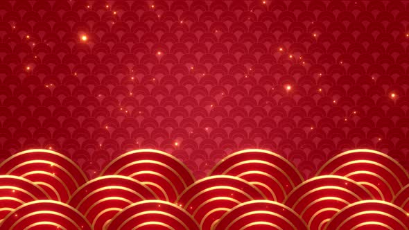 Chinese New Year Wave Background