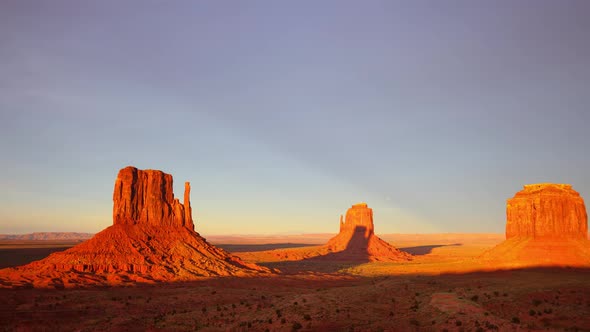 Monument Valley Twilight Clouds Sunset Time Lapse