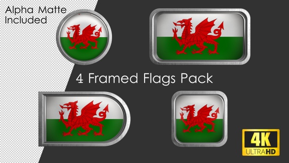 Framed Wales Flag Pack