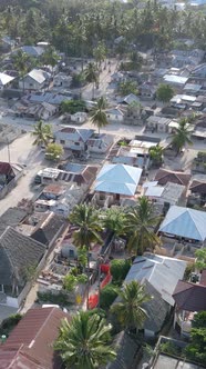 Tanzania  Houses on Zanzibar Island Slow Motion