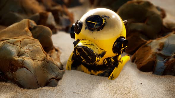 Copper Old Vintage Deep Sea Diving Helmet alt