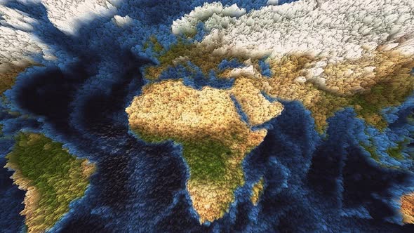 Wavy Animation of the World Map