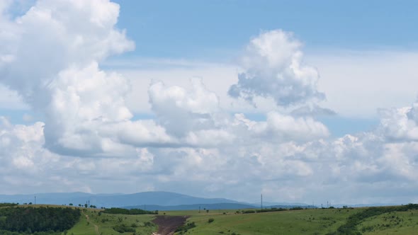 Time Lapse footage with moving clouds