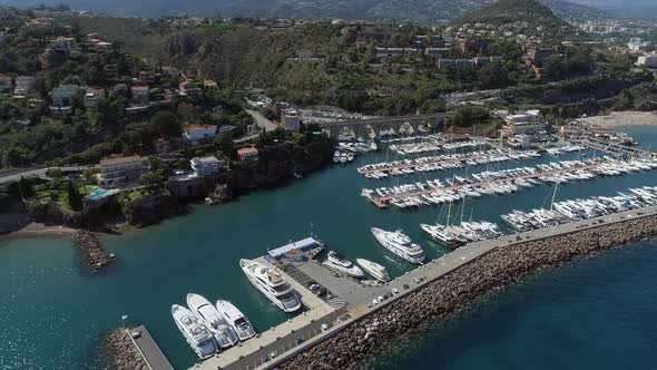 Aerial View of Port De La Rague on the South Coast of France