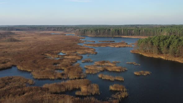 View From the Height of the Lake Papernya in Belarus