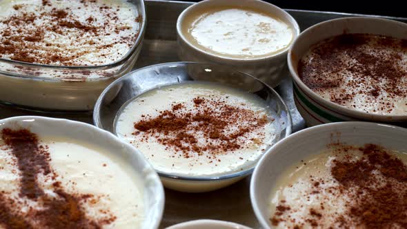 Traditional Turkish Dessert Rice Pudding