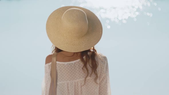 Woman Resting on the Beach During Vacation