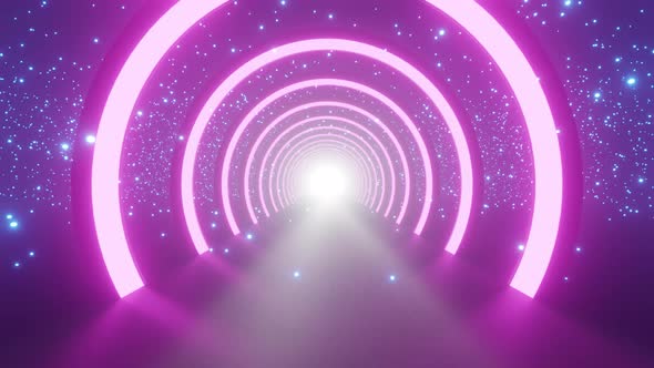 Abstract Glowing Tunnel