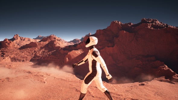 Astronaut On The Mars