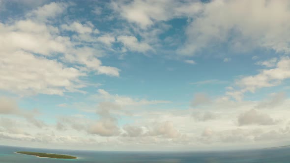 Blue Sky with Clouds Aerial Landscape