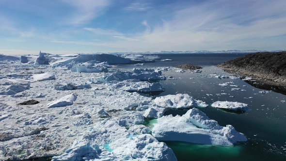 Arctic Ice Nature Landscape of Global Warming and Climate Change. Antarctic Ocean Environment.